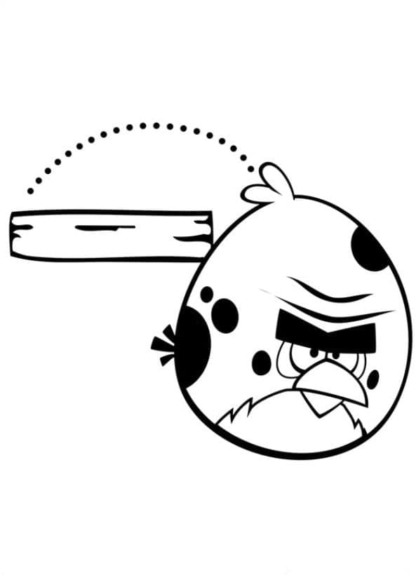 Grande Uccello Rosso Angry Birds da colorare