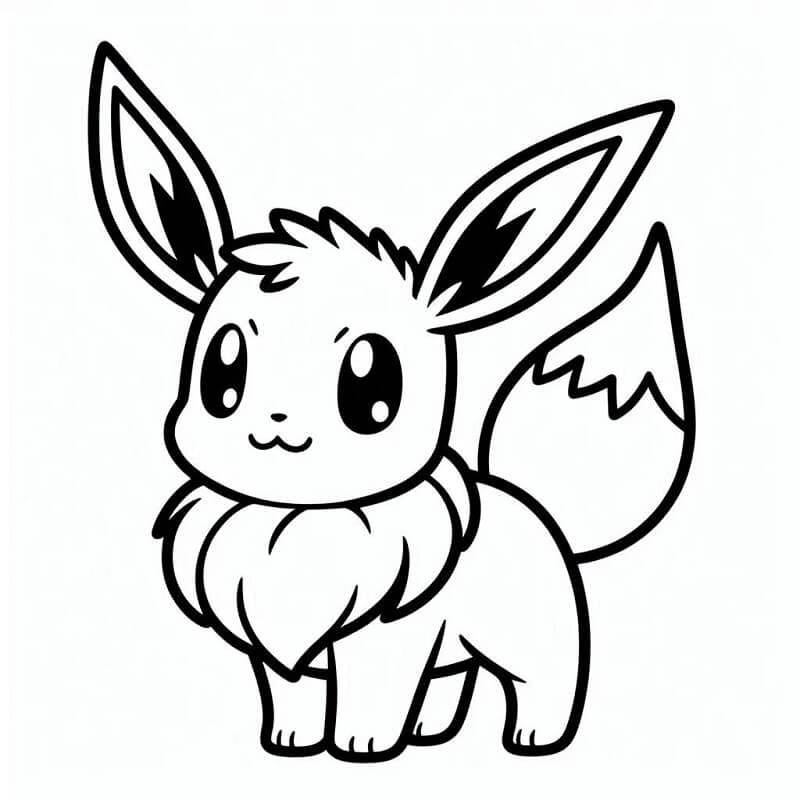 Gratis Eevee da Stampare da colorare