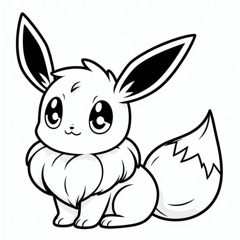 Gratis Eevee per Bimbi da colorare