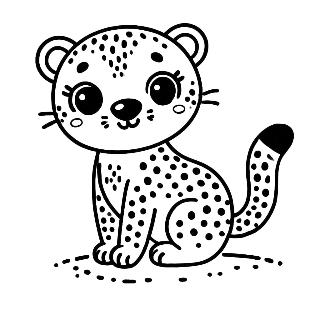 Gratis Ghepardo Stampabile da colorare