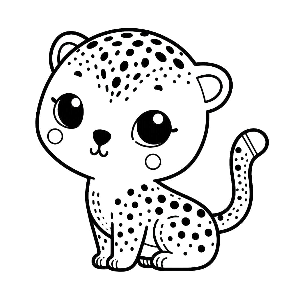 Gratis Ghepardo per Bimbi da colorare