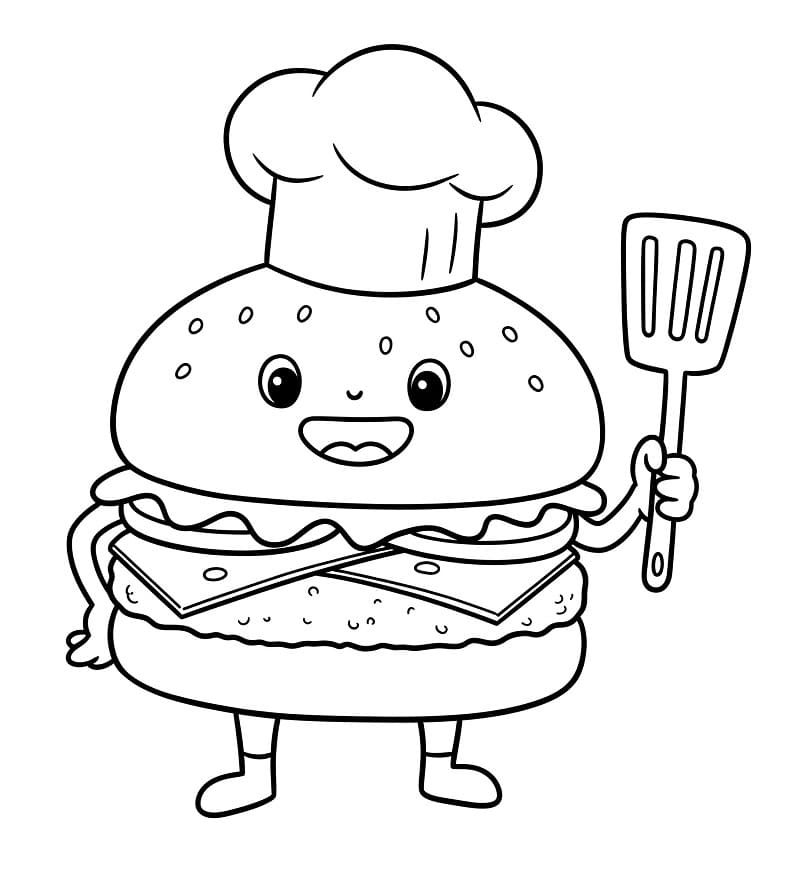 Gratis Hamburger da Stampare da colorare