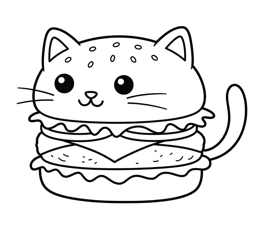 Gratis Hamburger per Bimbi da colorare