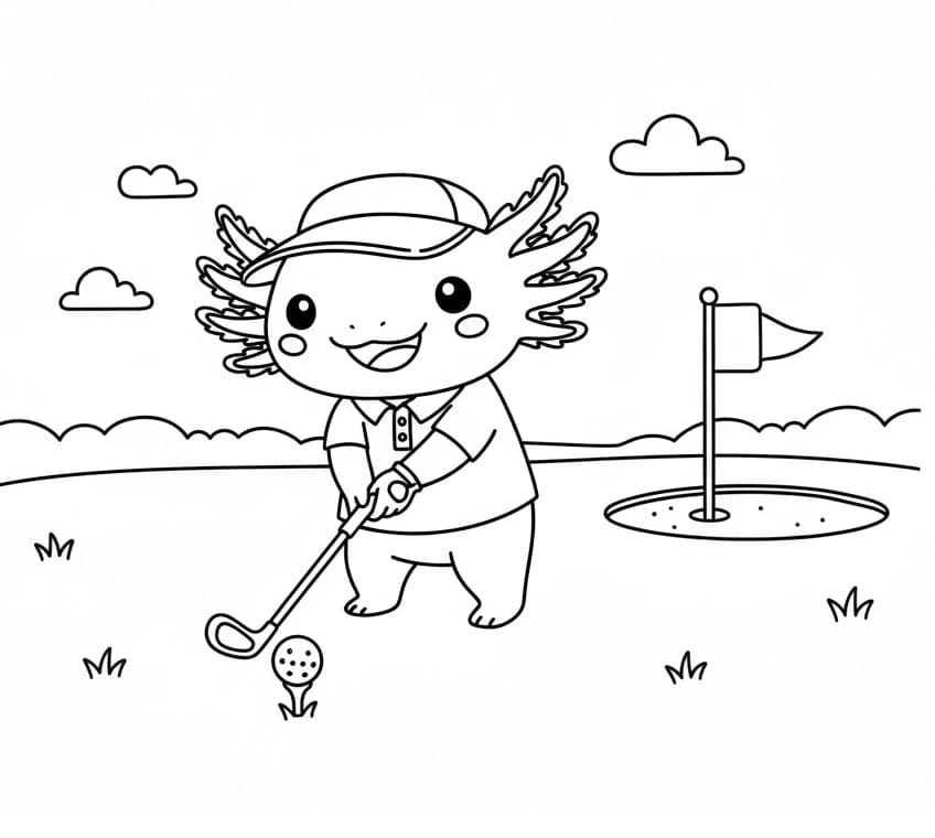 Gratis Immagine Axolotl da colorare