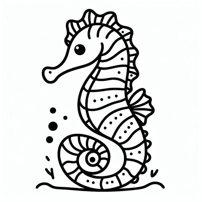 Gratis Immagine Cavalluccio Marino da colorare