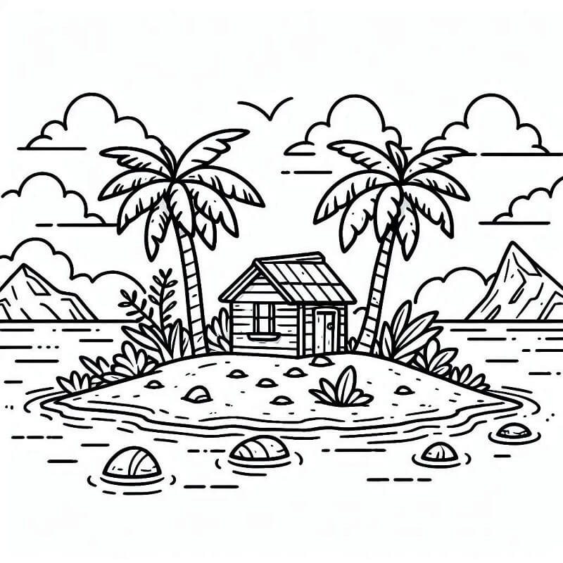 Gratis Immagine Isola da colorare