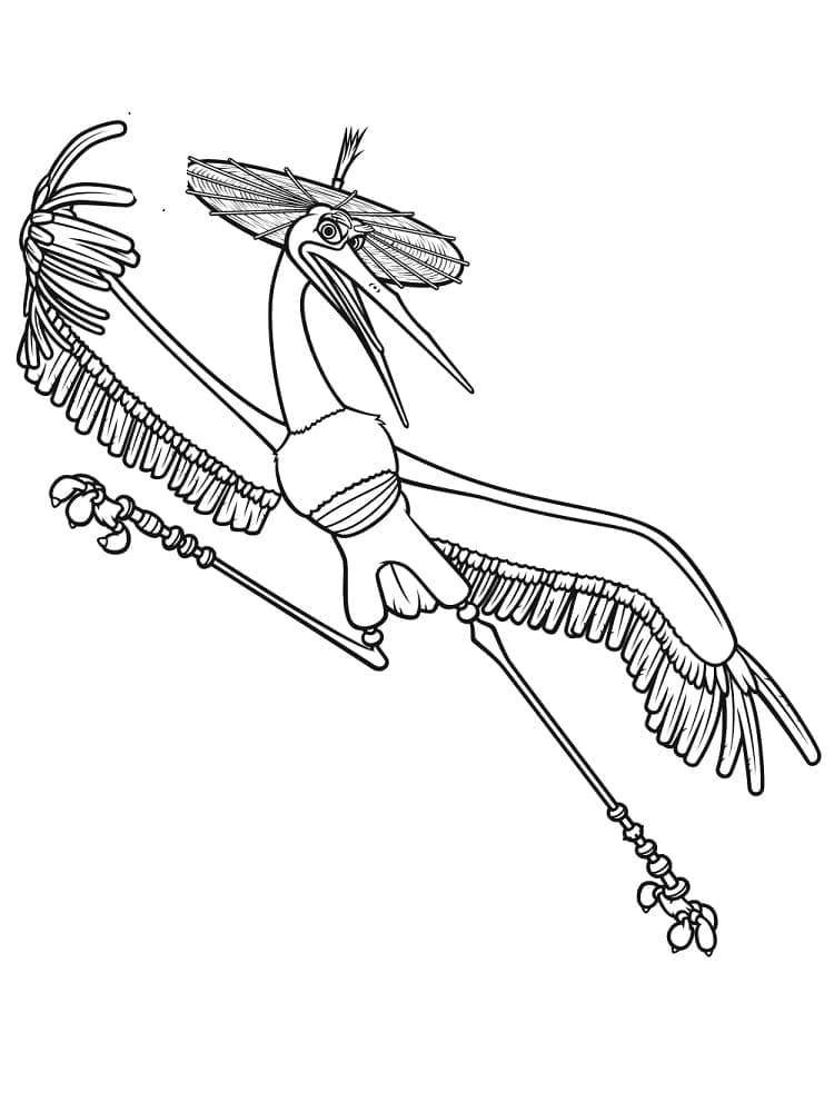 Gratis Immagine Kung Fu Panda da colorare