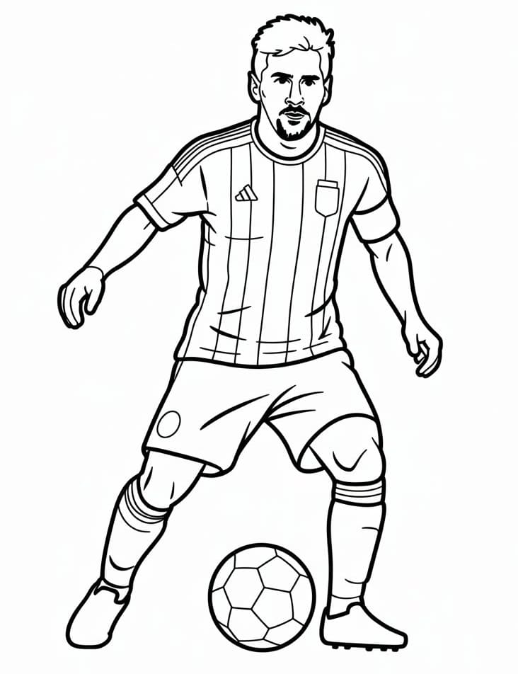 Lionel Messi da colorare