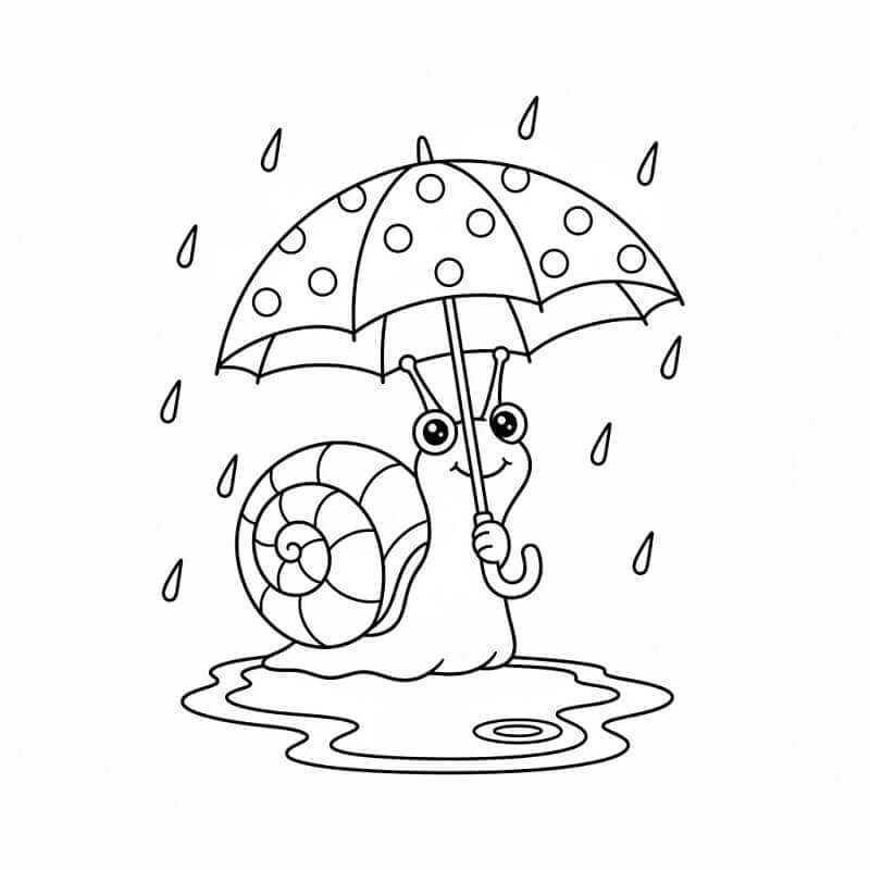 Gratis Immagine Ombrello da colorare