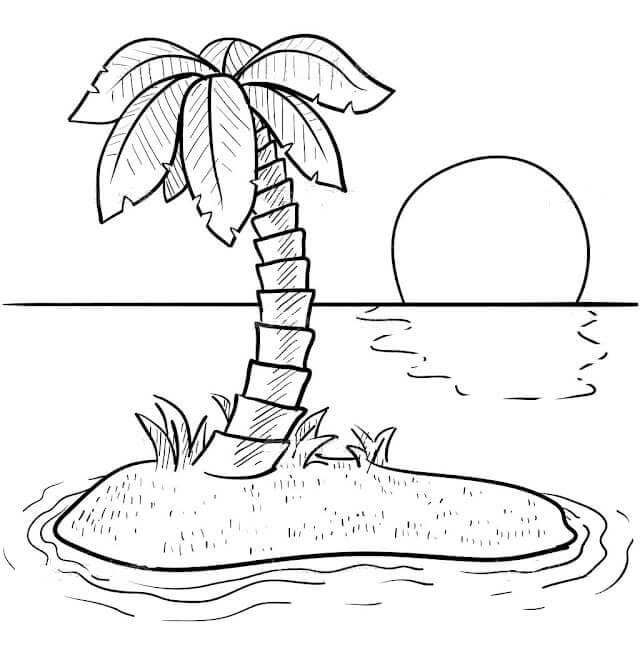 Gratis Isola da Stampare da colorare