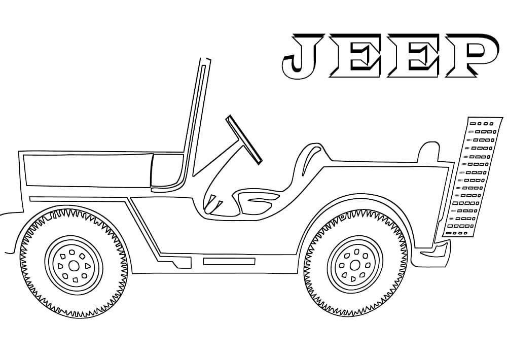 Gratis Jeep da Stampare da colorare