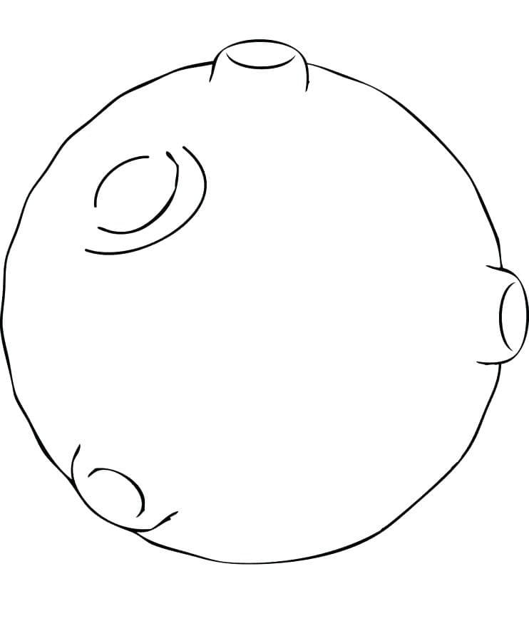 Gratis Luna Stampabile da colorare