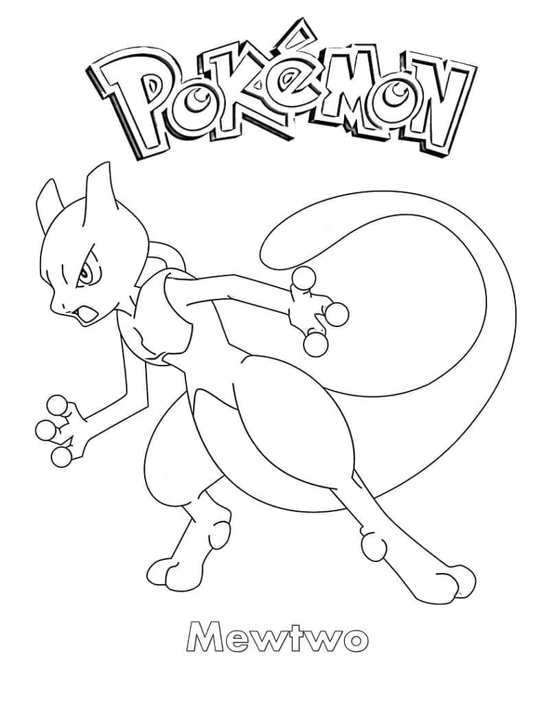Gratis Mewtwo da Stampare da colorare