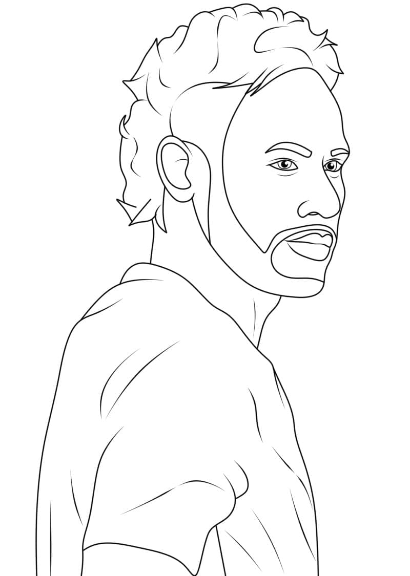 Gratis Neymar Stampabile da colorare