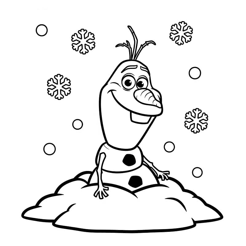 Gratis Olaf per Bimbi da colorare