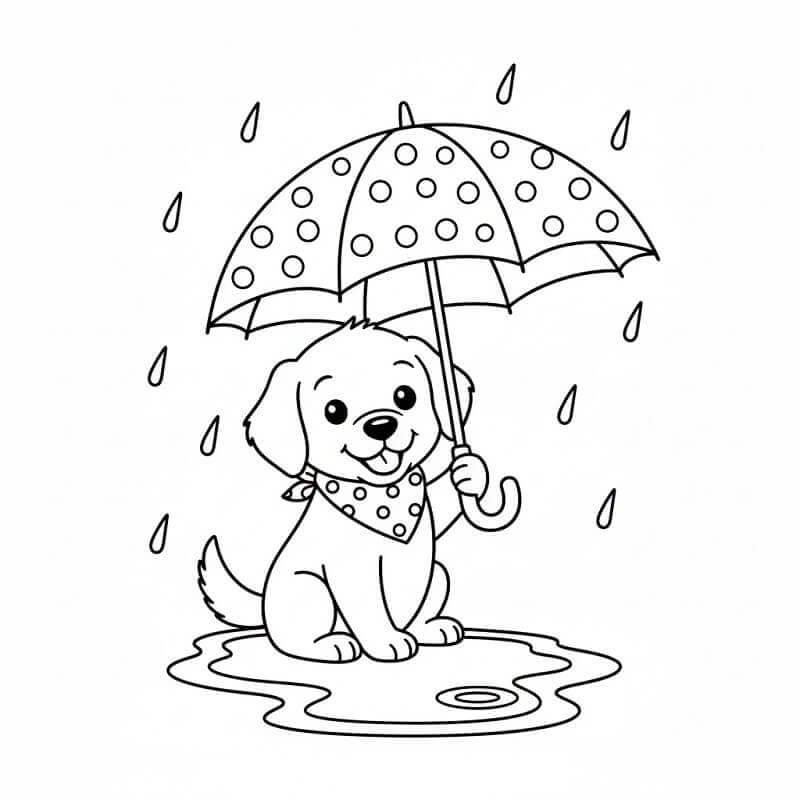 Gratis Ombrello Stampabile da colorare