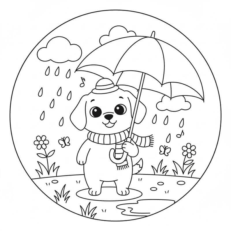 Gratis Ombrello da Stampare da colorare