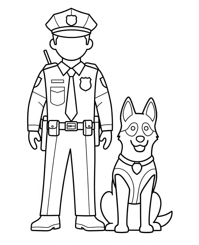 Gratis Poliziotto Stampabile da colorare