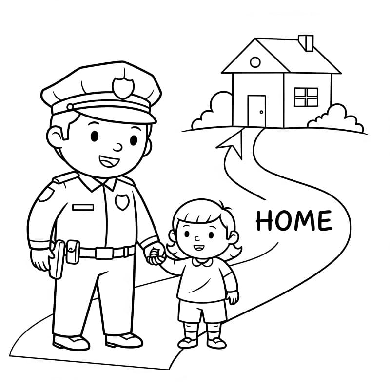 Gratis Poliziotto da Stampare da colorare