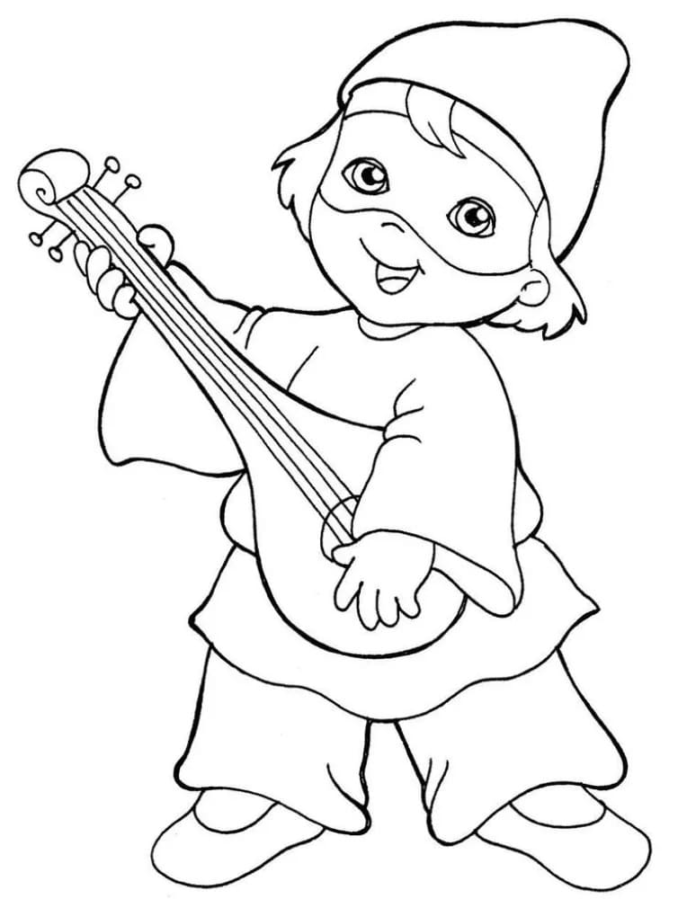 Gratis Pulcinella Stampabile da colorare