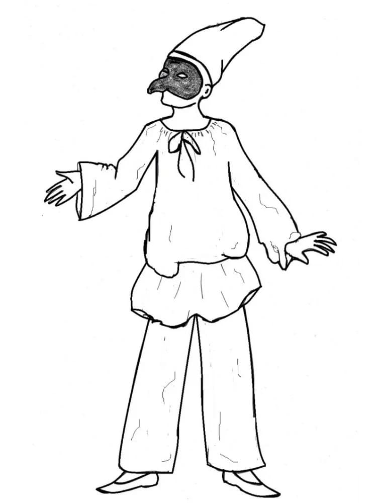 Gratis Pulcinella da Stampare da colorare