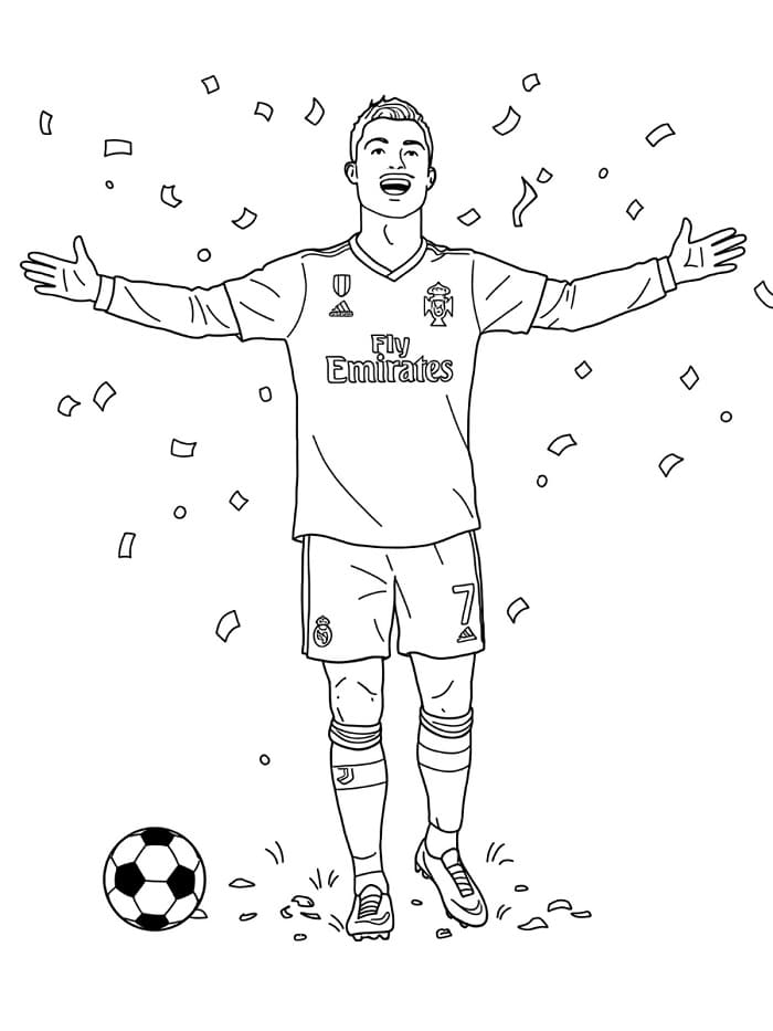 Gratis Ronaldo Stampabile da colorare