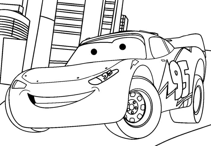 Gratis Saetta McQueen per Bimbi da colorare