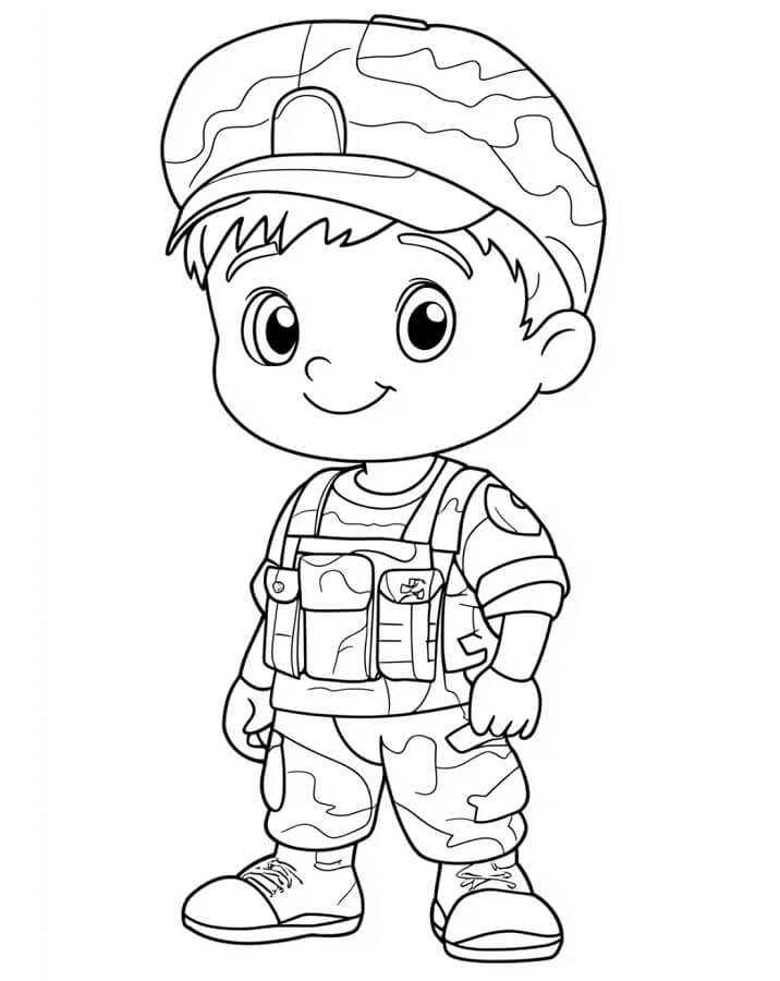 Gratis Soldato Stampabile da colorare