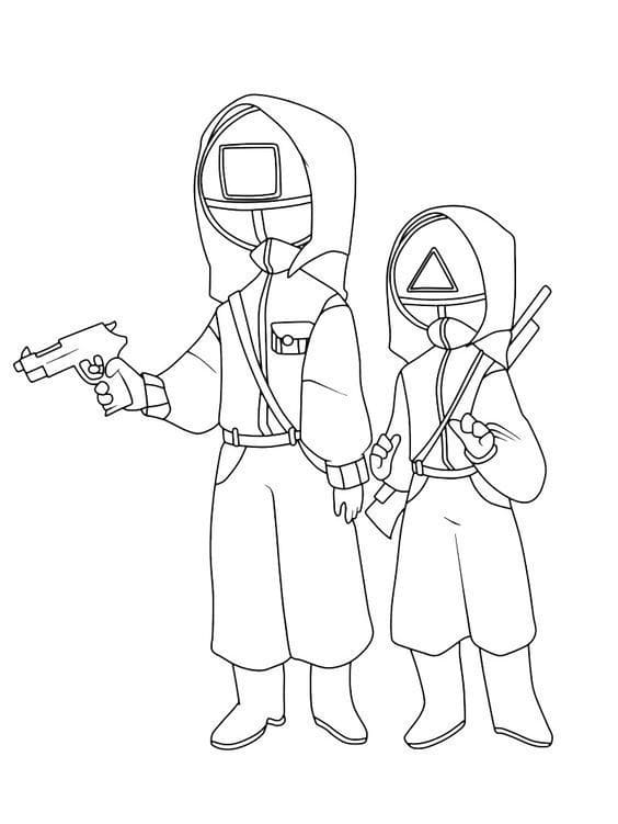 Gratis Squid Game da Stampare da colorare