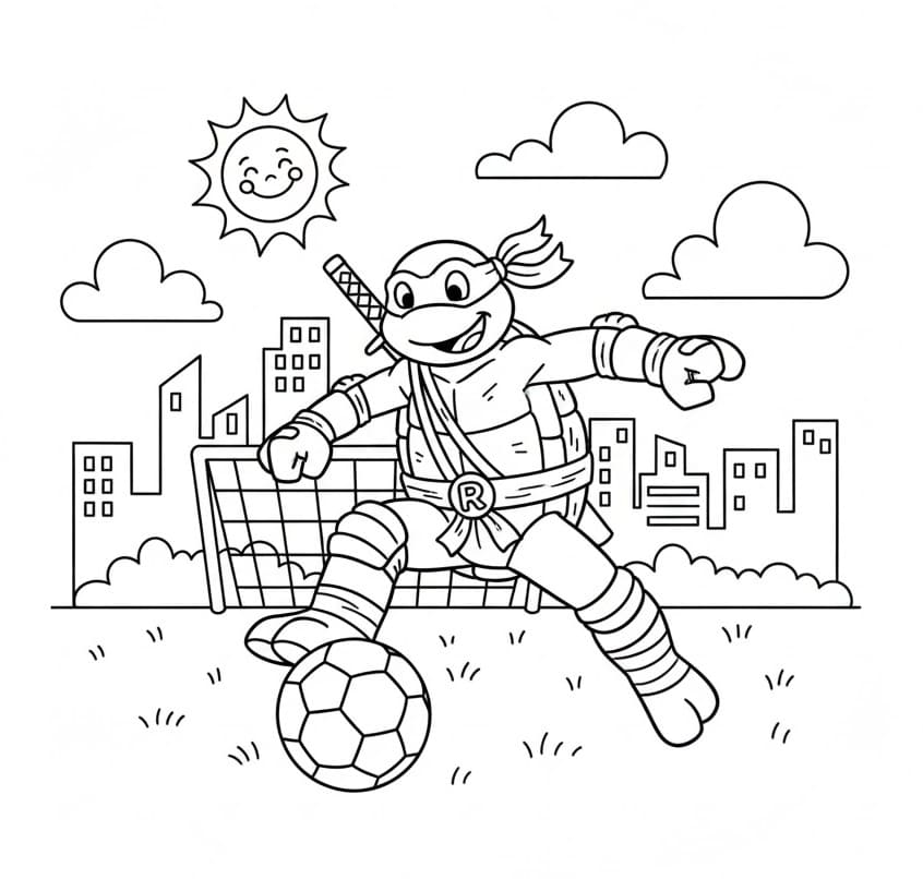 Gratis Tartarughe Ninja Stampabili da colorare