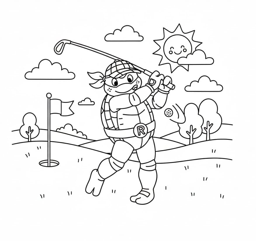 Gratis Tartarughe Ninja da Stampare da colorare