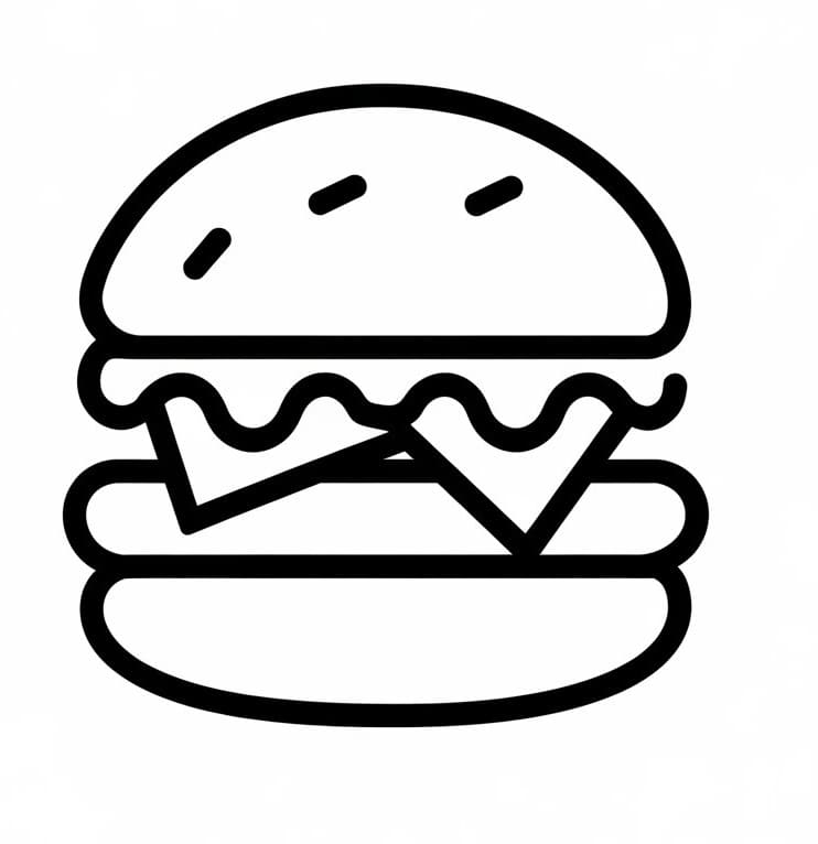 Hamburger (4) da colorare