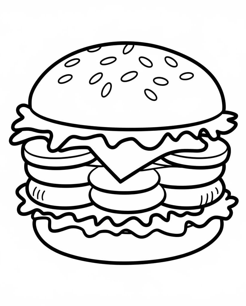Hamburger (5) da colorare