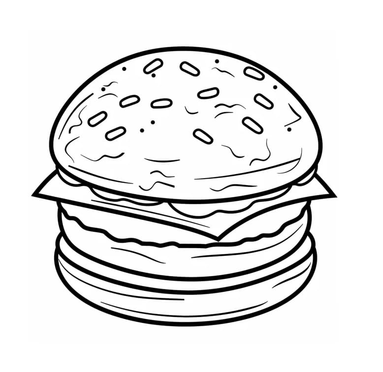 Hamburger Gustoso da colorare
