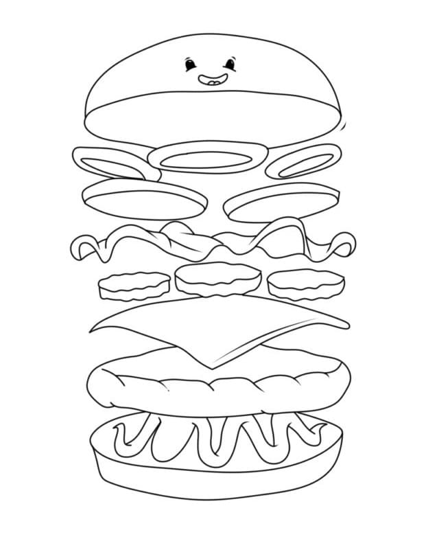 Hamburger Normale da colorare