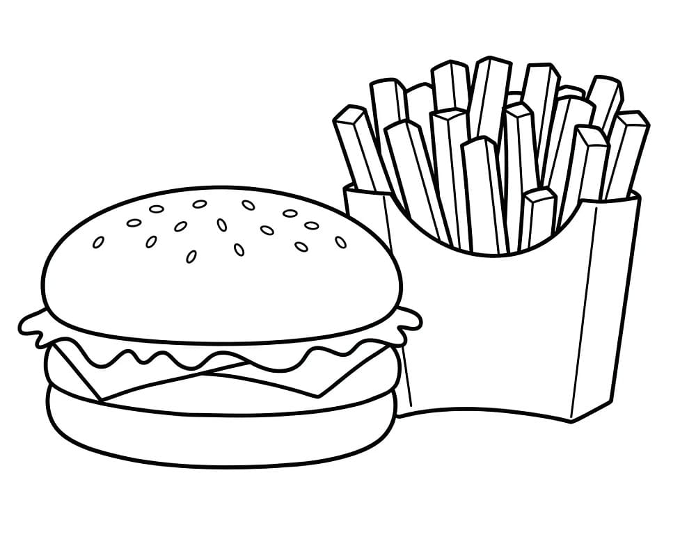 Hamburger Omaggio da colorare