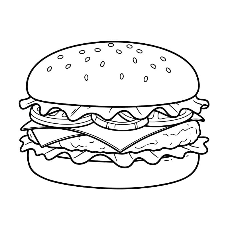 Hamburger Regalo da colorare