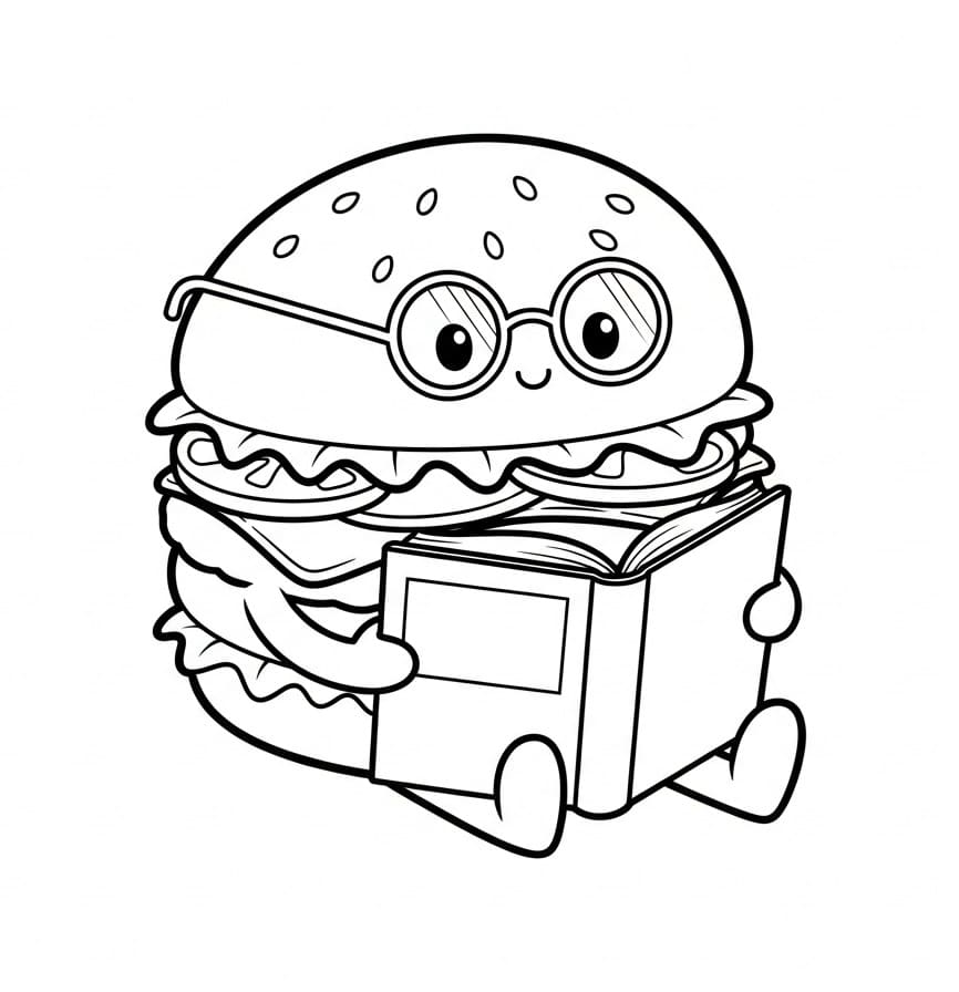 Hamburger Saporito da colorare