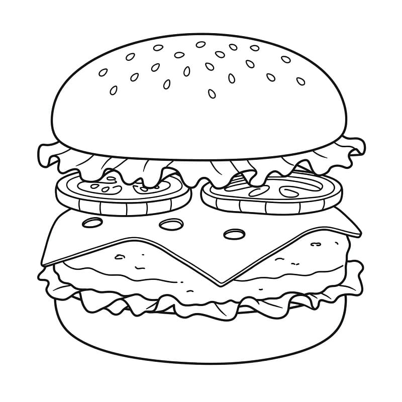 Hamburger da Stampare da colorare