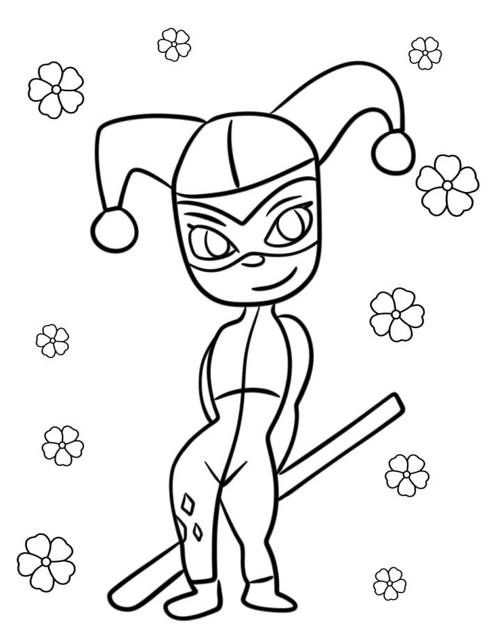 Harley Quinn Adorabile da colorare