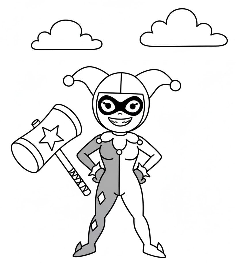 Harley Quinn Buffa da colorare