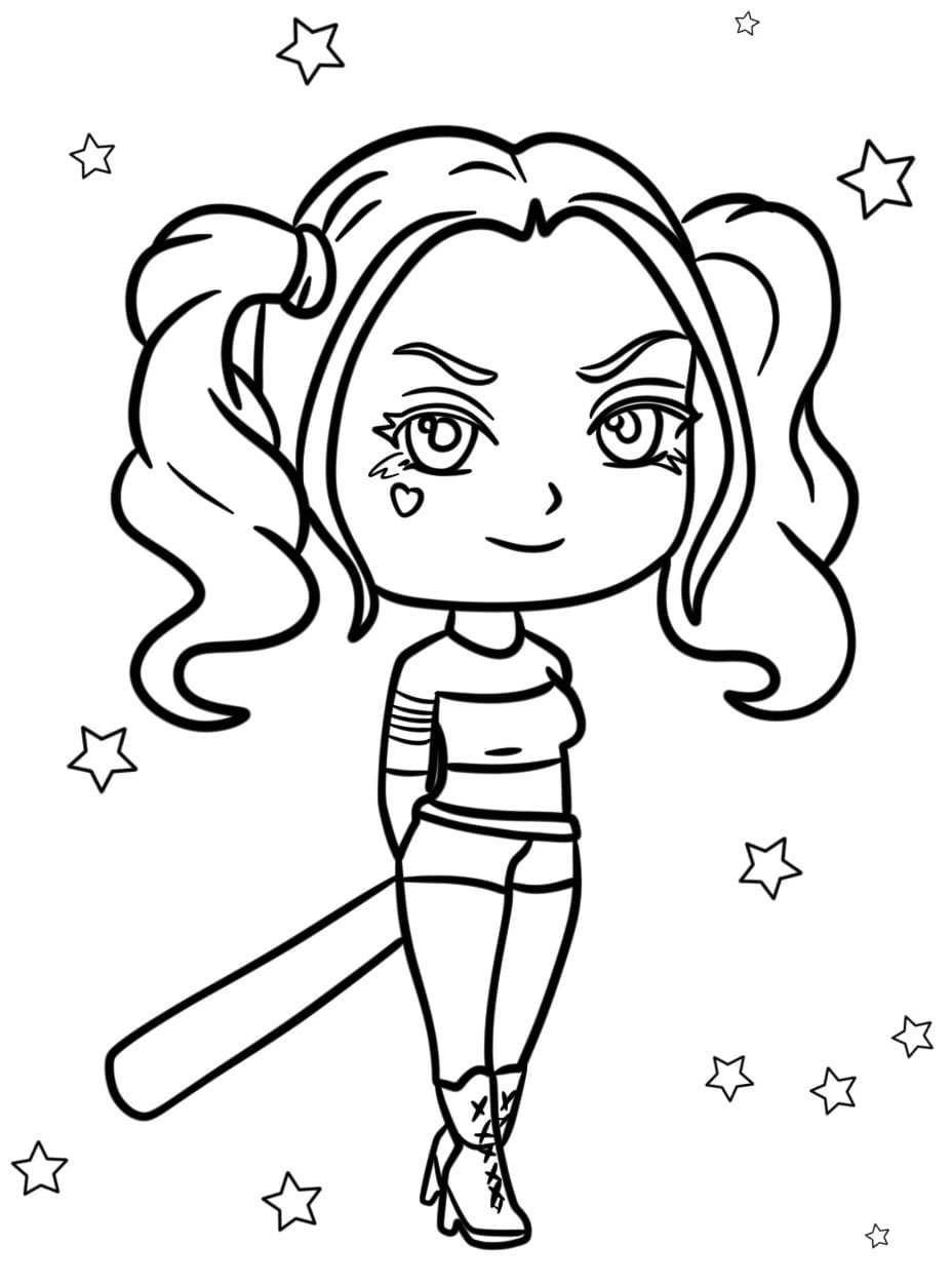 Harley Quinn Carina da colorare
