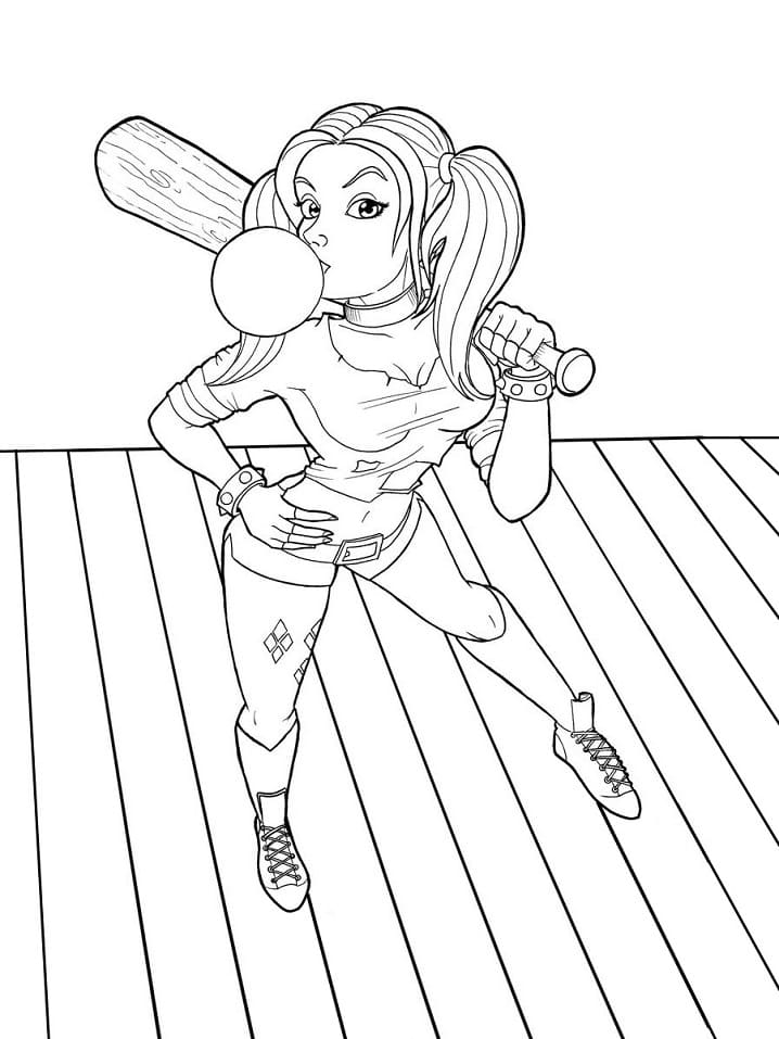 Harley Quinn Figa da colorare