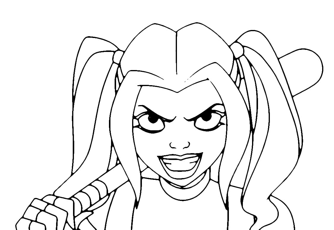 Harley Quinn Gratis Stampabile da colorare