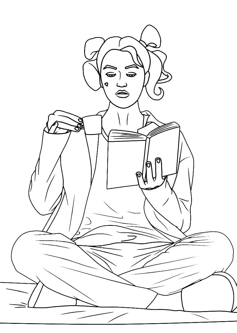 Harley Quinn Stampabile Gratis da colorare