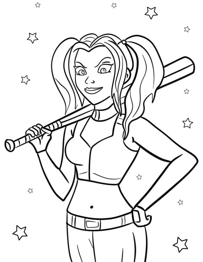 Harley Quinn da colorare