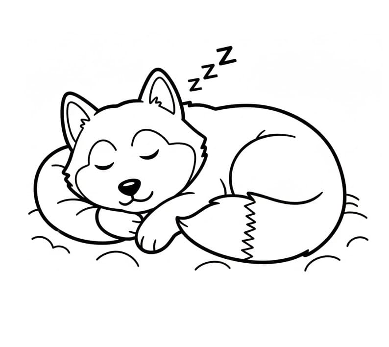 Husky Animato da colorare