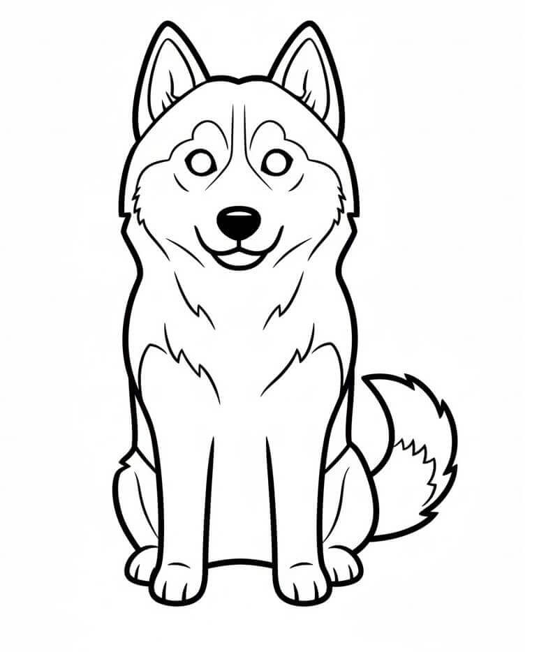 Husky Cane da colorare