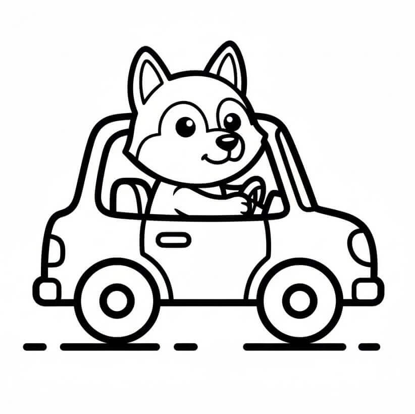 Husky Facile da colorare