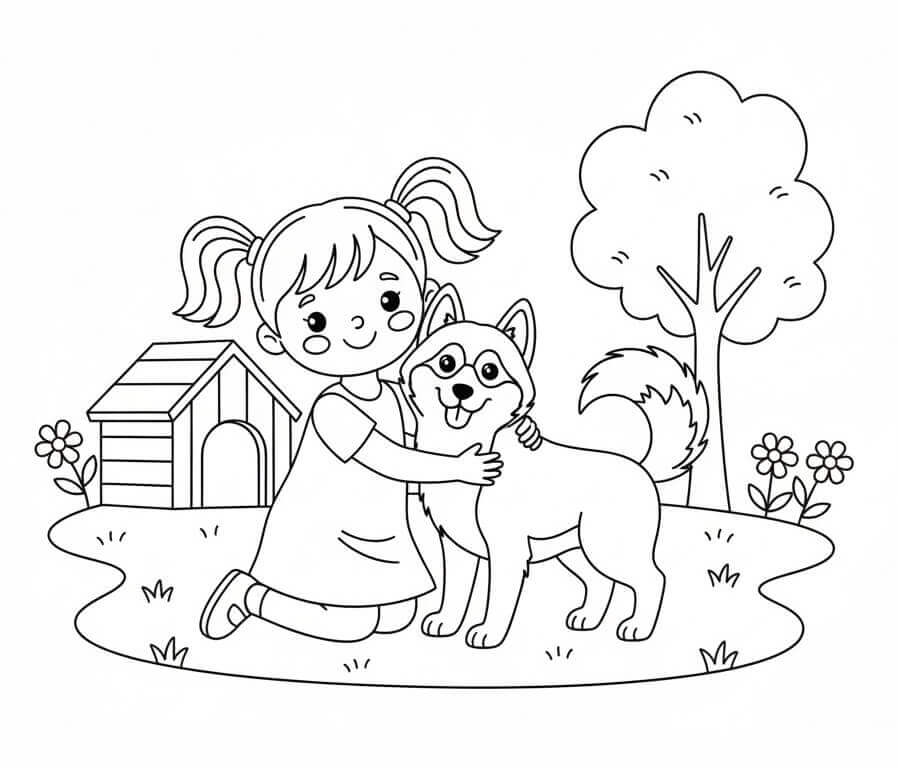 Husky Gratuito da colorare